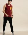 Shop Men's Maroon Graphic Print Tank Top