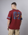 Shop Men's Maroon Gryffindor Logo Graphic Printed Oversized T-shirt-Front