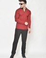 Shop Men's Maroon Henley T-shirt