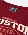 Shop Men's Maroon Houston Typography Oversized T-shirt