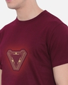 Shop Men's Maroon Iron Man Repulsor Graphic Printed T-shirt-Full