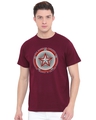 Shop Men's Maroon Marvel Guardian Shield Graphic Printed T-shirt-Front