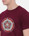 Shop Men's Maroon Marvel Guardian Shield Graphic Printed T-shirt