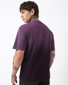 Shop Men's Plum Purple Oversized Ombre Acid Wash T-shirt-Full