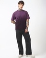 Shop Men's Plum Purple Oversized Ombre Acid Wash T-shirt