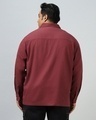 Shop Men's Maroon Oversized Plus Size Shirt-Design