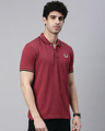 Shop Men's Maroon Polo T-shirt-Design