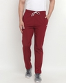 Shop Men's Maroon Polyester Track Pants-Full