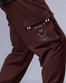 Shop Men's Maroon Printed Relaxed Fit Joggers-Full