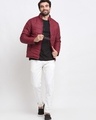 Shop Men's Maroon Puffer Jacket-Full