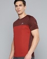 Shop Men's Maroon & Red Color Block Slim Fit T-shirt-Design
