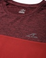 Shop Men's Maroon & Red Color Block Slim Fit T-shirt
