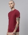 Shop Men's Maroon Regular Fit Printed T-shirt-Design