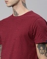 Shop Men's Maroon Regular Fit Printed T-shirt-Full