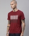Shop Men's Maroon Regular Fit Printed Tshirt-Design