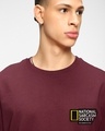 Shop Men's Maroon Sarcasm Society Typography Oversized T-shirt