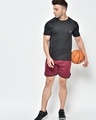 Shop Men's Maroon Self Designed Shorts