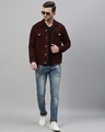 Shop Men's Maroon Slim Fit Jacket-Full