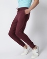 Shop Men's Maroon Slim Fit Trackpant-Design