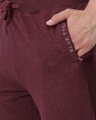 Shop Men's Maroon Slim Fit Trackpant-Full