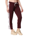 Shop Men's Maroon Solid Regular Fit Track Pants-Full