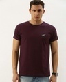 Shop Men's Maroon Solid T-shirt