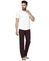 Shop Men's Maroon Striped Pyjama-Full