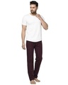 Shop Men's Maroon Striped Pyjamas-Full