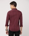 Shop Men's Maroon Striped Slim Fit Shirt-Full