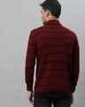 Shop Men's Maroon Striped Sweater-Design