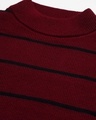 Shop Men's Maroon Striped Sweater
