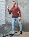 Shop Men's Brown Sweatshirt-Full