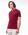 Shop Men's Maroon Flatknit Polo T-shirt-Design