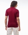 Shop Men's Maroon Flatknit Polo T-shirt-Full