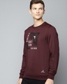 Shop Men's Maroon Think Outside The Box Typography Sweatshirt-Design