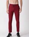 Shop Men's Maroon Track Pants-Front