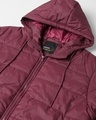 Shop Men's Maroon Typography Puffer Jacket