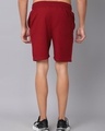 Shop Men's Maroon Typography Slim Fit Shorts-Full