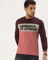Shop Men's Maroon Typography T-shirt-Front