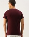 Shop Men's Maroon Bring back to 90s Typography Slim Fit T-shirt-Design