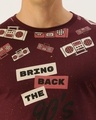 Shop Men's Maroon Bring back to 90s Typography Slim Fit T-shirt