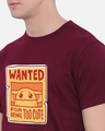Shop Men's Maroon Wanted for Being Too Cute Graphic Printed T-shirt