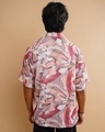 Shop Men's Maroon & White Abstract Printed Oversized Shirt-Full
