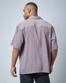 Shop Men's Mauve Oversized Textured Shirt-Full