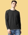 Shop Men's Melange Full Sleeves T-shirt-Front