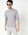 Shop Men's Meteor Grey Full Sleeve Henley T-shirt-Front