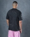 Shop Men's Grey Mickey Smiling Graphic Printed Oversized Acid Wash T-shirt-Full