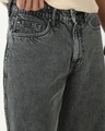 Shop Men's Mid Grey Washed Straight Fit Shorts