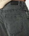 Shop Men's Mid Grey Washed Straight Fit Shorts