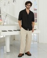 Shop Men's Midnight Black Textured Oversized Shirt-Full